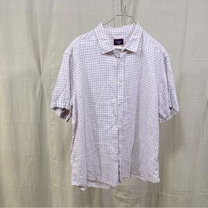 UNTUCKIt Purple Gingham Linen Button-down Shirt